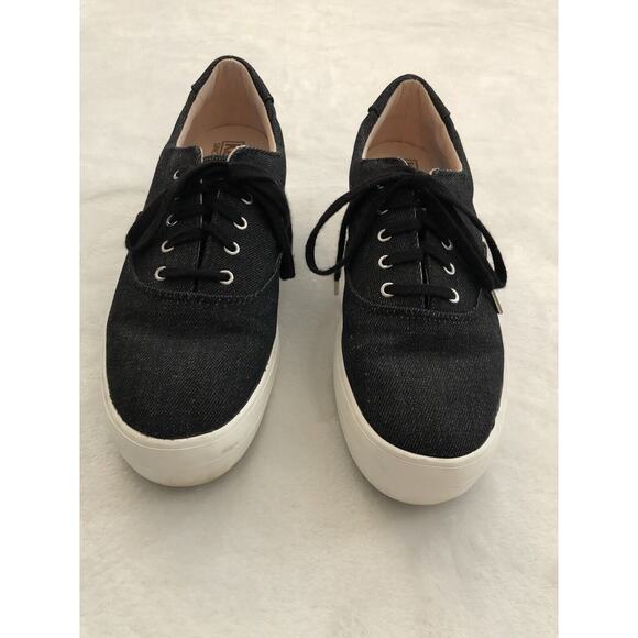 Keds Womens Sneakers 8 Black Canvas Lace Up Shoes Dream Foam Minimal Walking - Picture 3 of 11